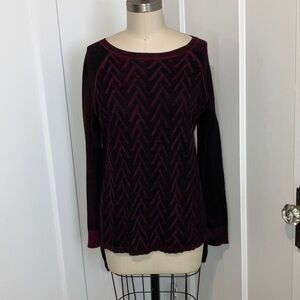 Rock & Republic Black and Purple Patterned Sweater